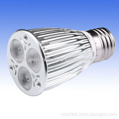 3x3W MR16 LED Bulbs, 12V AC/DC, Pure Aluminum, CE & RoHS, Cree and Epistar, 2 Years Guarantee